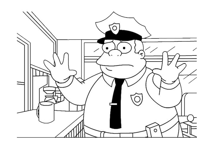 Desenho gratuito Policial #105402 da colecao Carreiras e Profissões para imprimir