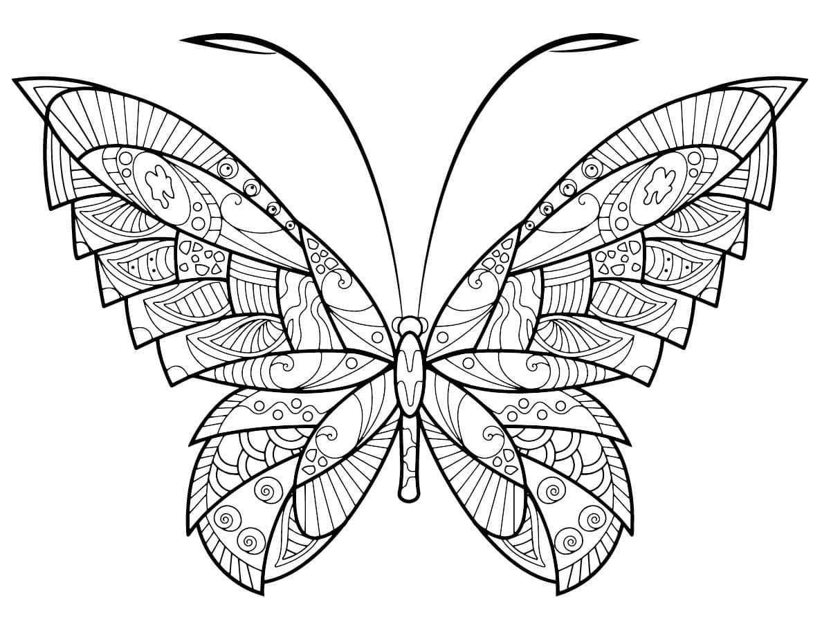 Desenho grátis de Borboleta Adulta #174322 para crianças e adultos, coleção Colorir Adultos