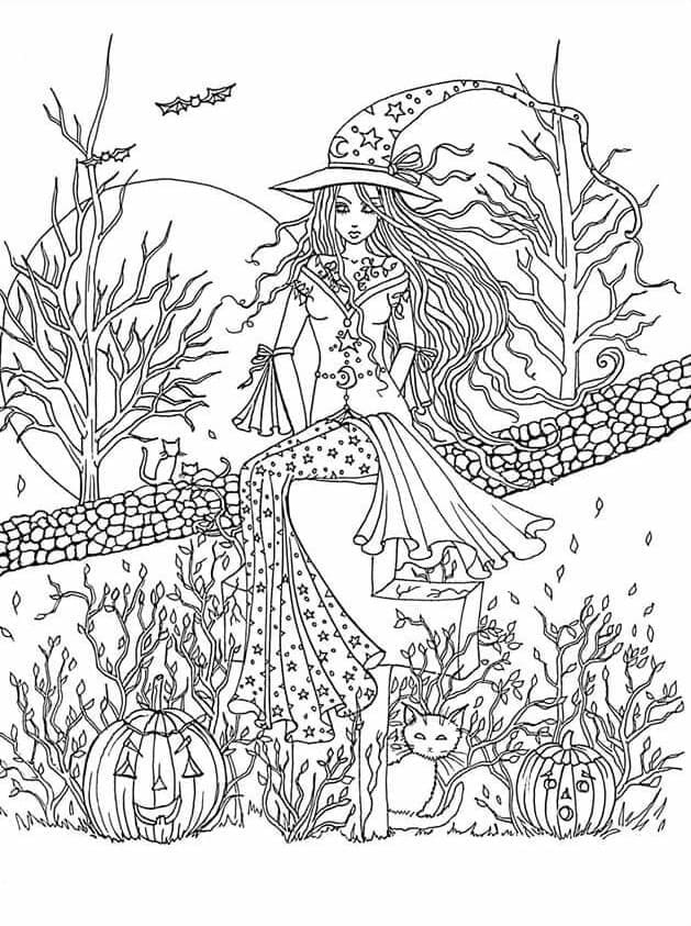 Desenho gratuito Halloween Adulto #200239 da colecao Colorir Adultos para imprimir Desenho gratuito Halloween Adulto #200239 da colecao Colorir Adultos para imprimir