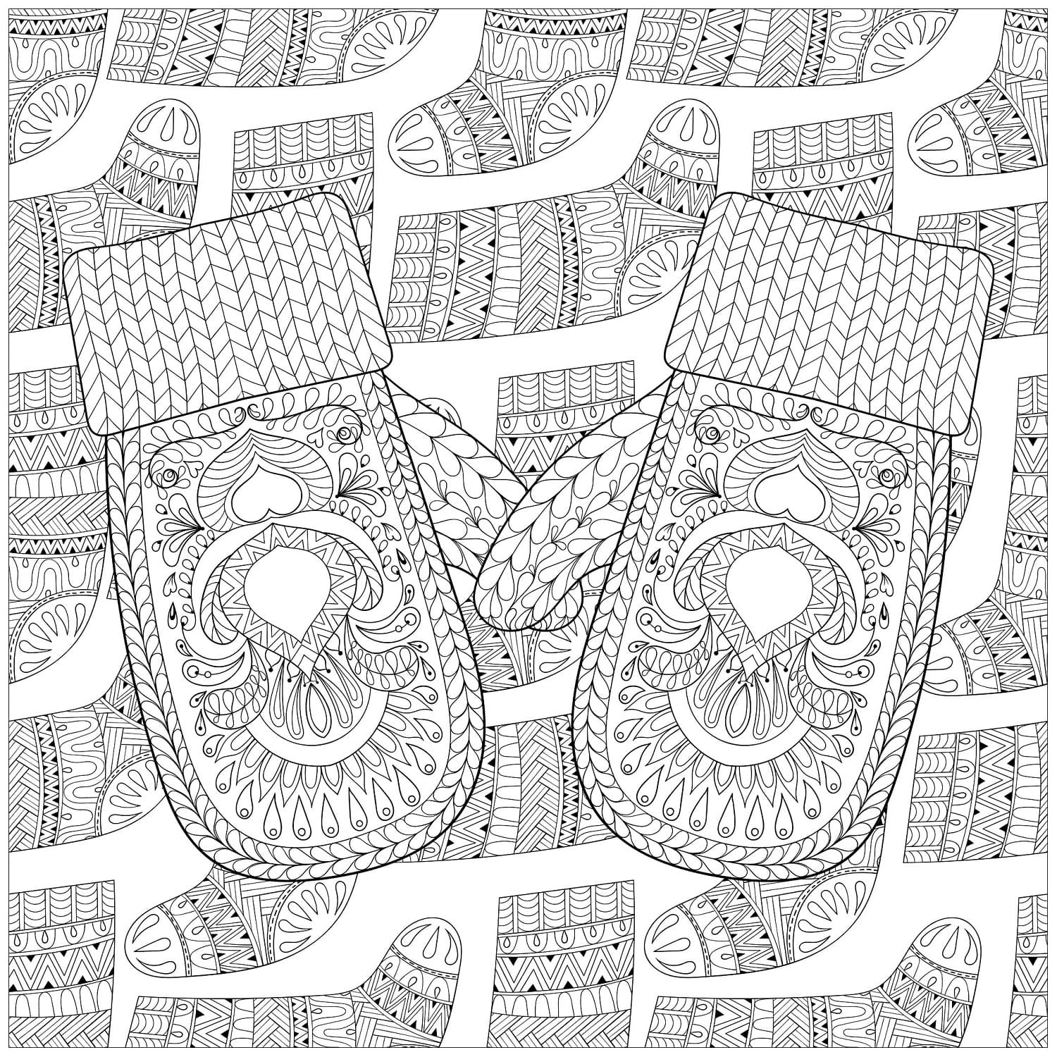 Página para colorir: Natal Adulto (Colorir Adultos) #215641 - Páginas para Colorir Imprimíveis Gratuitamente