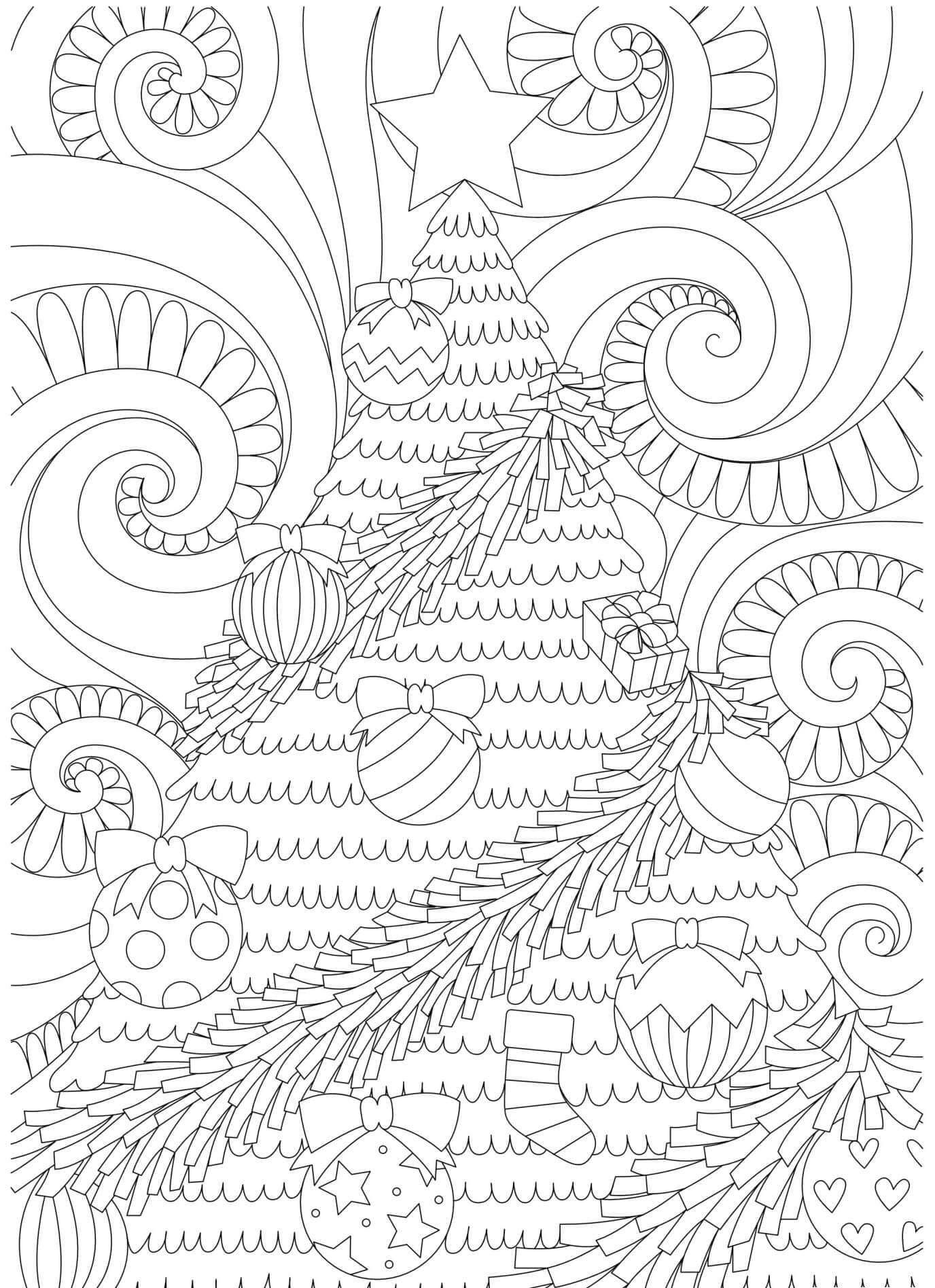 Desenho gratuito Natal Adulto #215689 da colecao Colorir Adultos para imprimir