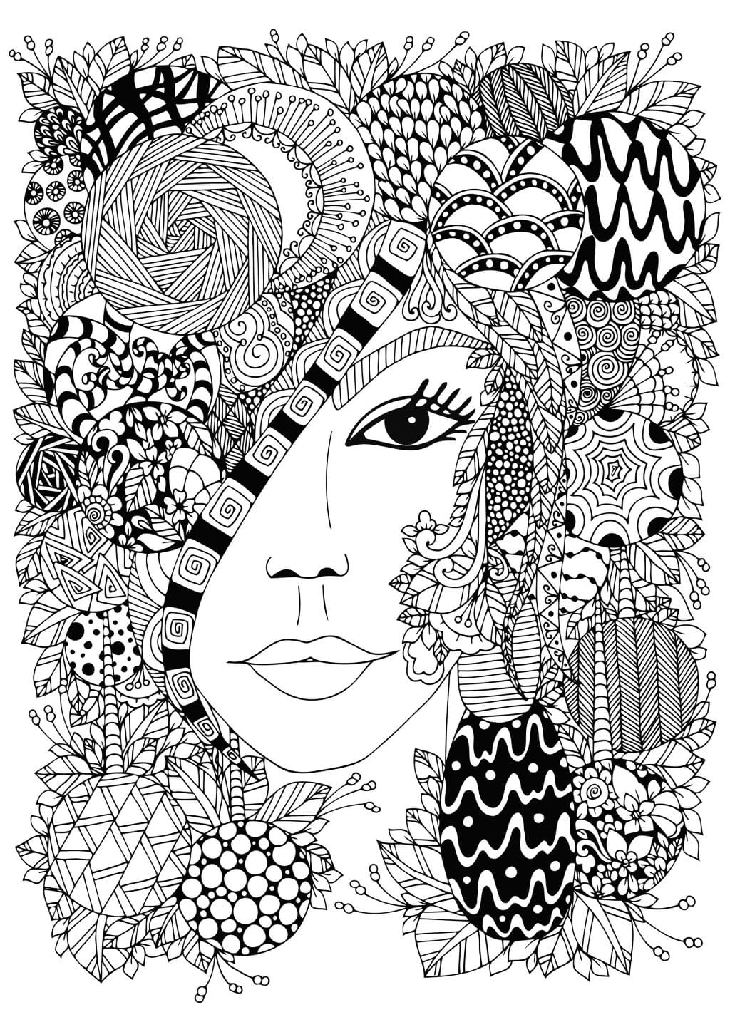 Desenho gratuito Zentangle #174347 da colecao Colorir Adultos para imprimir