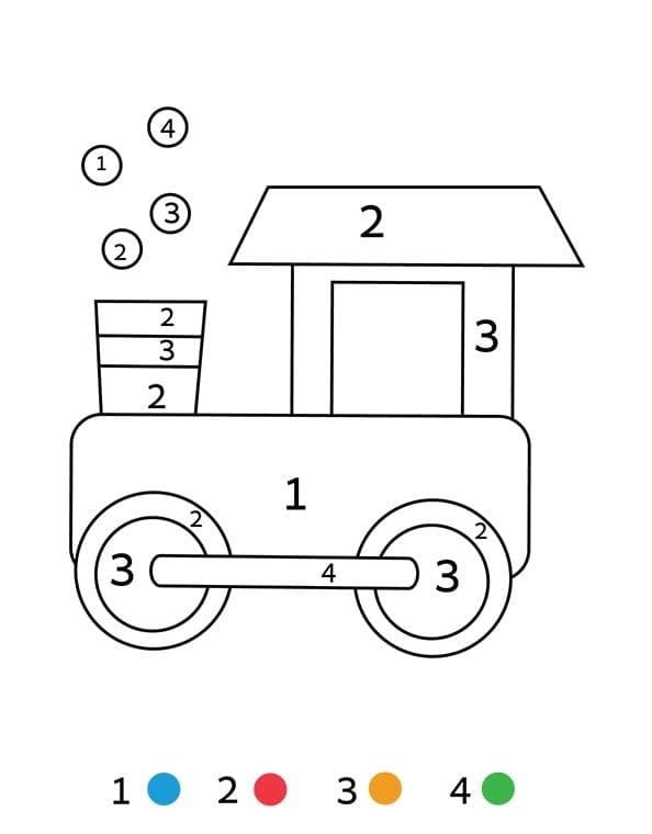 Página para colorir: Colorir Mágico Jardim de Infância (Colorir por Números) #201544 - Páginas para Colorir Imprimíveis Gratuitamente