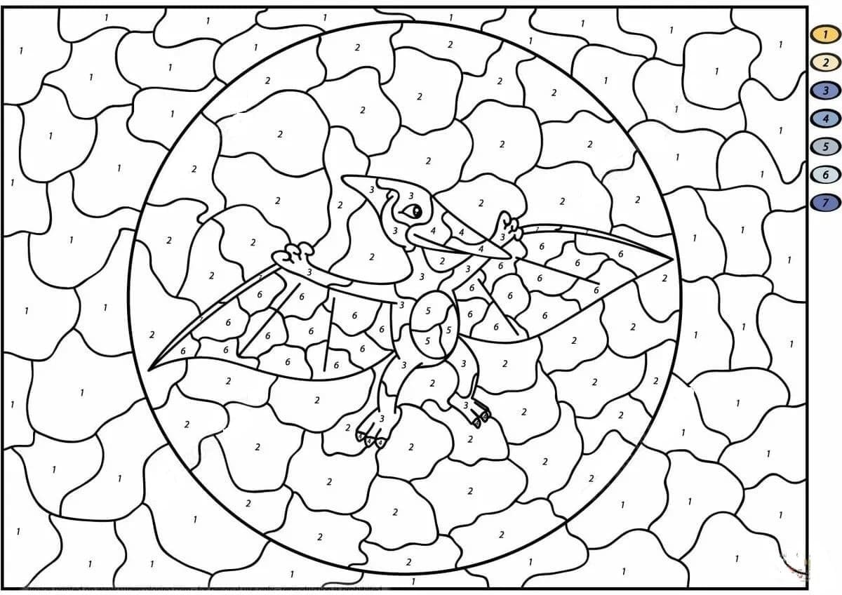 Desenho gratuito Dinossauro Mágico #216748 da colecao Colorir por Números para imprimir Desenho gratuito Dinossauro Mágico #216748 da colecao Colorir por Números para imprimir