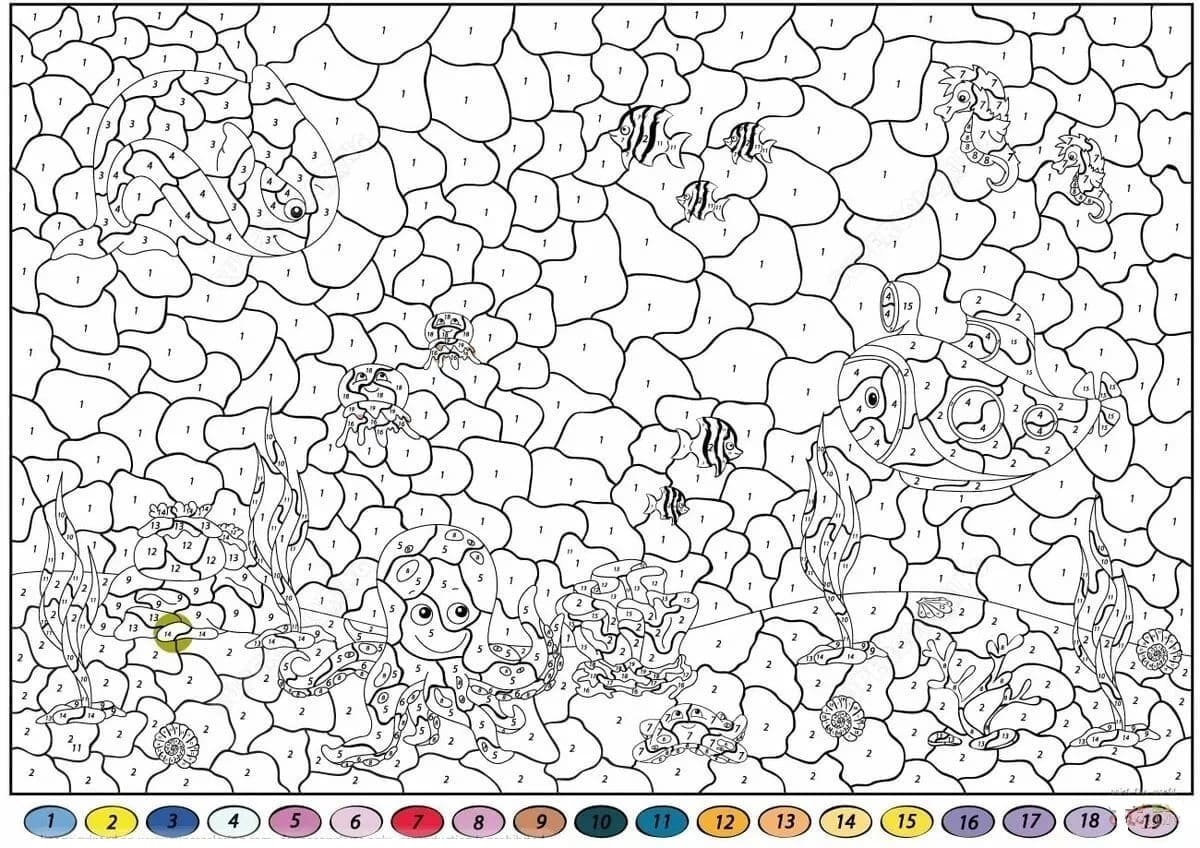 Desenho gratuito Mágico Difícil #216659 da colecao Colorir por Números para imprimir