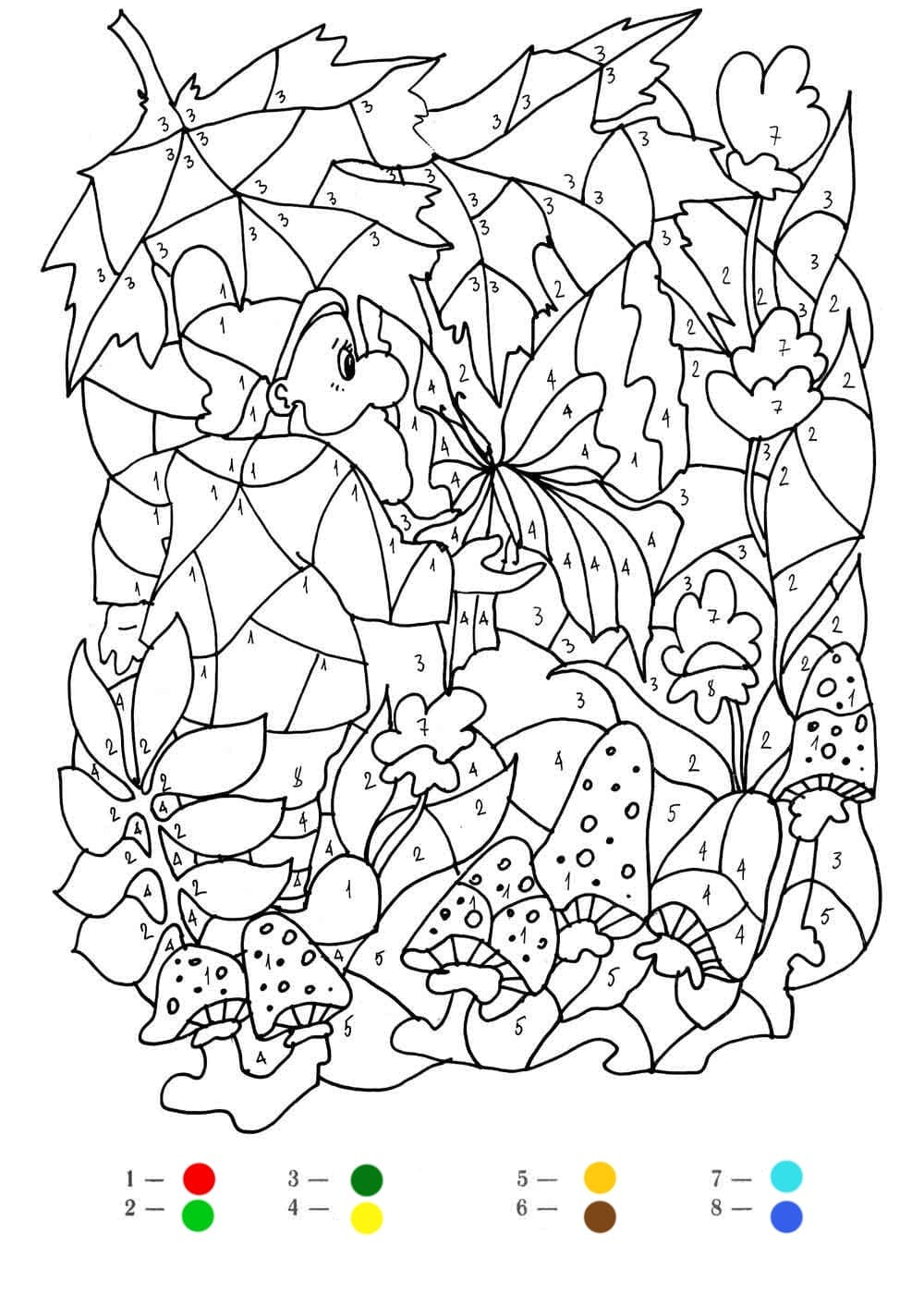 Desenho gratuito Mágico Difícil #216662 da colecao Colorir por Números para imprimir