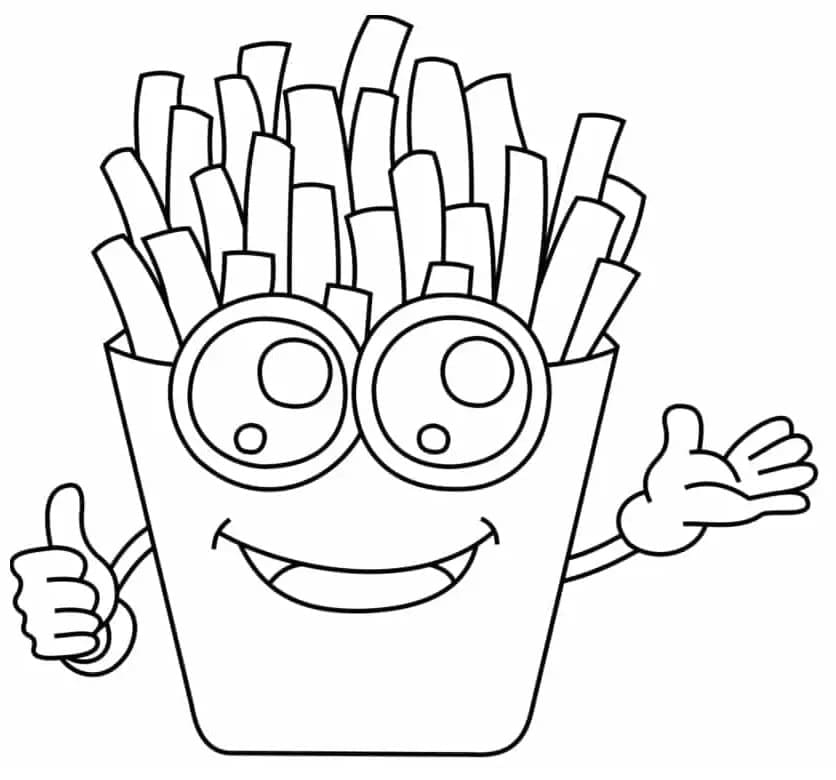Desenho gratuito Batatas Fritas #209086 da colecao Comida e Nutrição para imprimir