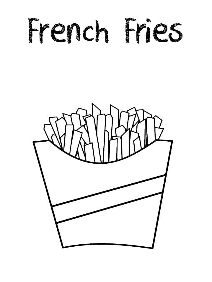 Desenho gratuito Batatas Fritas #209101 da colecao Comida e Nutrição para imprimir