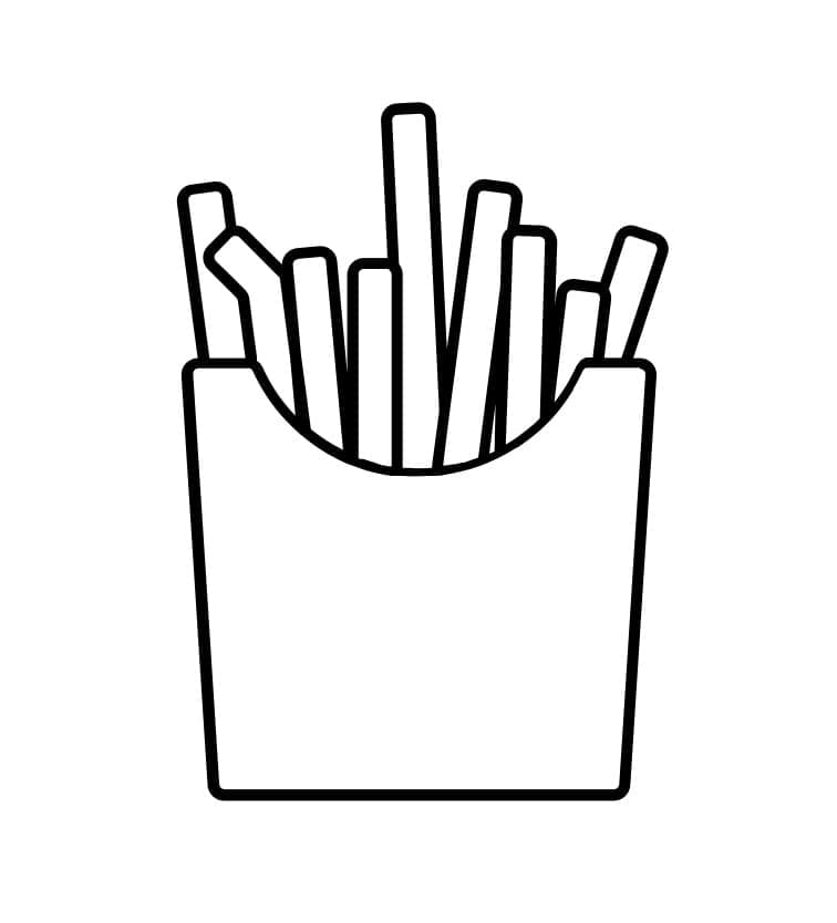Desenho gratuito Batatas Fritas #209104 da colecao Comida e Nutrição para imprimir