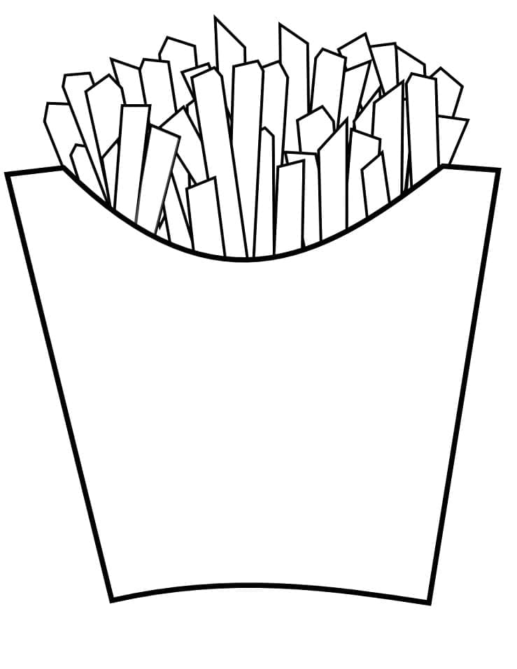 Desenho gratuito Batatas Fritas #209109 da colecao Comida e Nutrição para imprimir