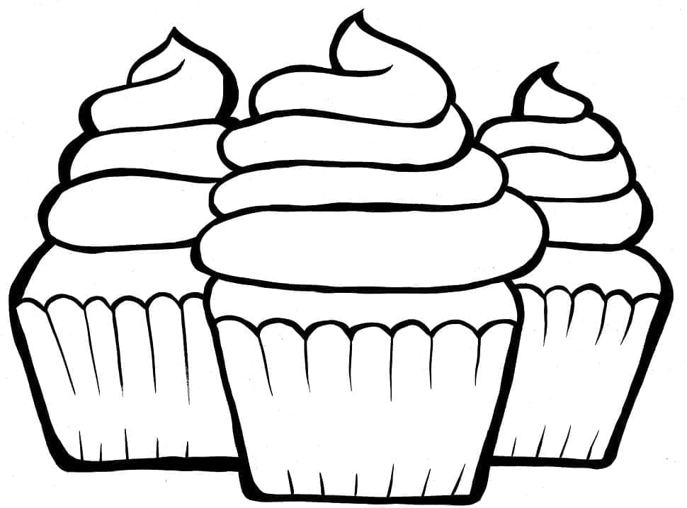 Desenho gratuito Bolinho #210593 da colecao Comida e Nutrição para imprimir