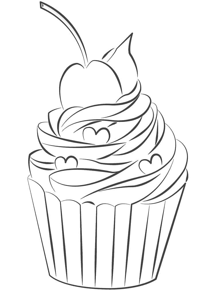 Ilustração de Bolinho #210594 para colorir, parte da coleção Comida e Nutrição Ilustração de Bolinho #210594 para colorir, parte da coleção Comida e Nutrição