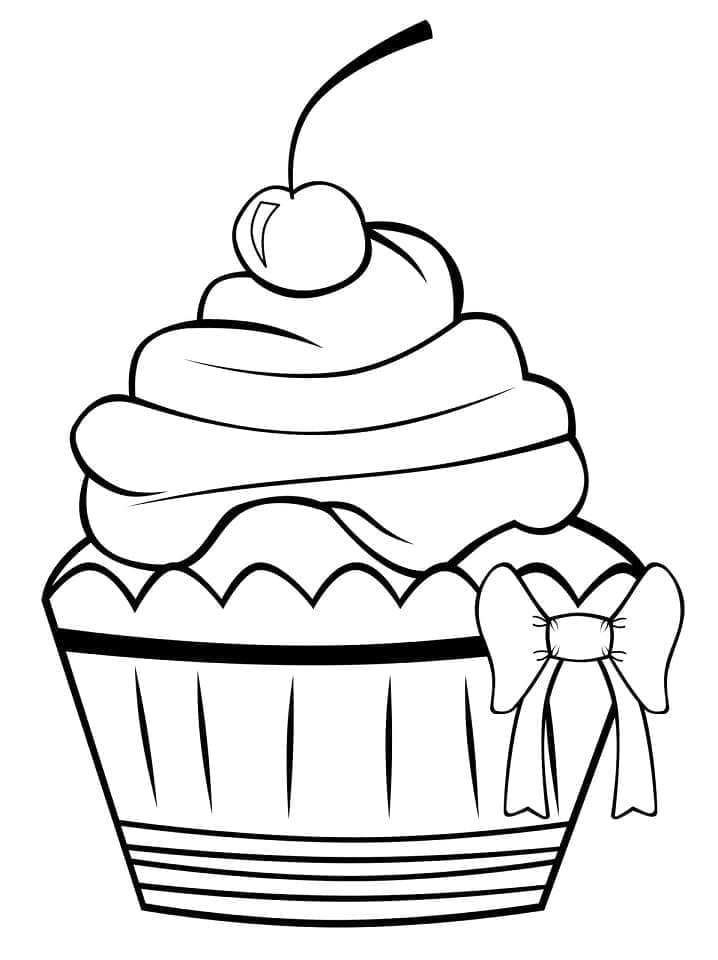 Desenho gratuito Bolinho #210600 da colecao Comida e Nutrição para imprimir