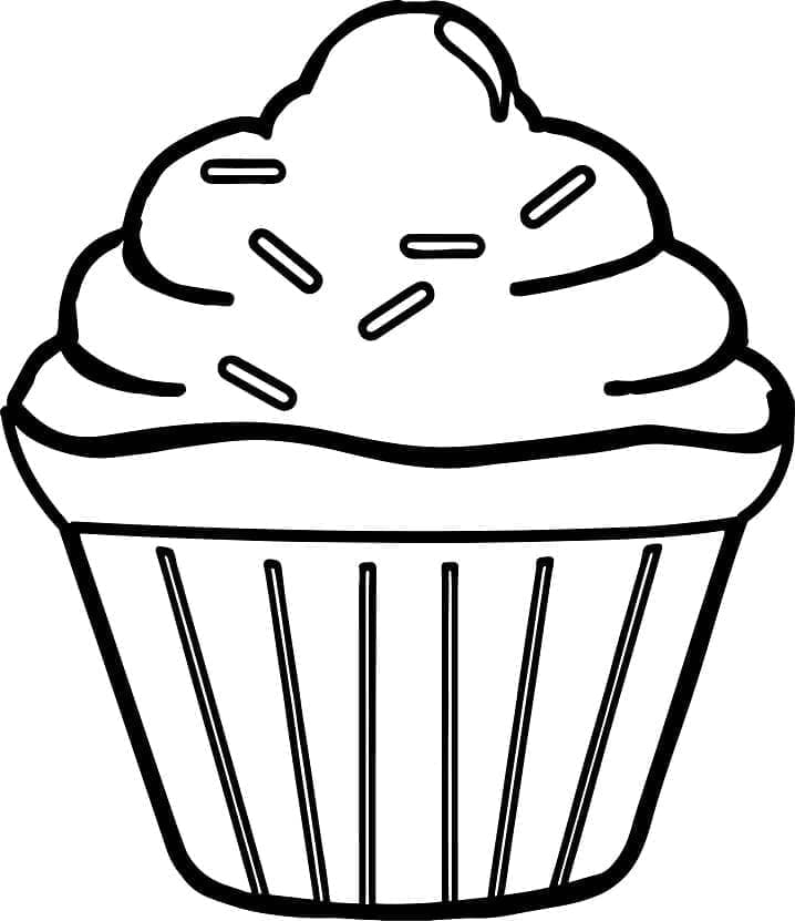 Desenho gratuito Bolinho #210617 da colecao Comida e Nutrição para imprimir