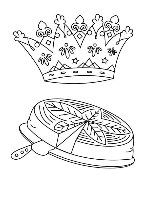 Desenho gratuito Bolo Rei #178362 da colecao Comida e Nutrição para imprimir
