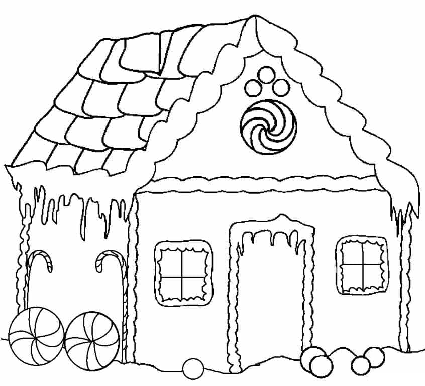 Desenho gratuito Casa de Pão de Mel #199240 da colecao Comida e Nutrição para imprimir
