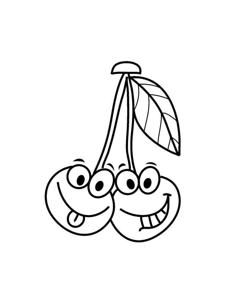 Desenho gratuito Cereja #190080 da colecao Comida e Nutrição para imprimir