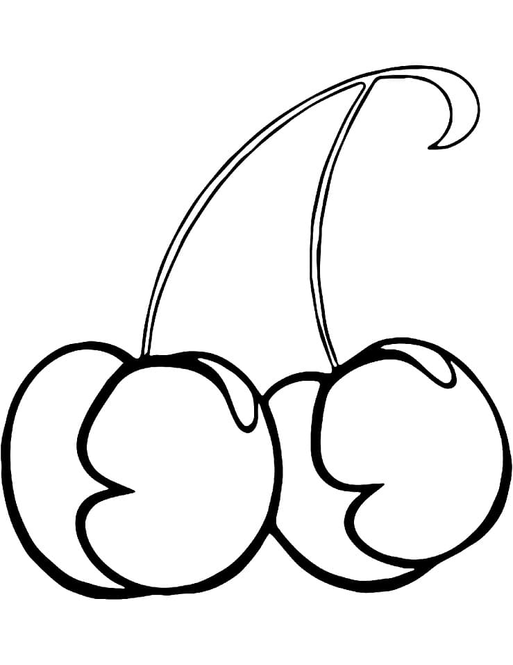 Desenho gratuito Cereja #190095 da colecao Comida e Nutrição para imprimir