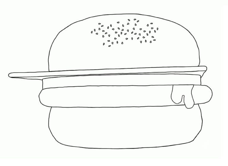 Desenho gratuito Hambúrguer #186750 da colecao Comida e Nutrição para imprimir