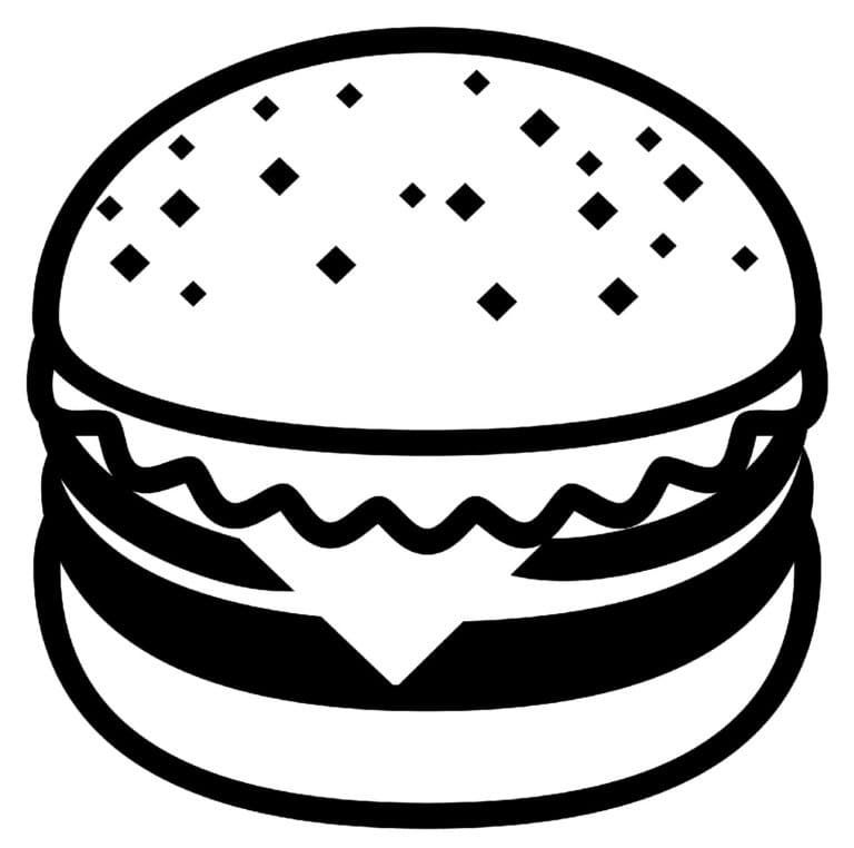Desenho gratuito Hambúrguer #186751 da colecao Comida e Nutrição para imprimir