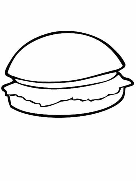 Desenho gratuito Hambúrguer #186776 da colecao Comida e Nutrição para imprimir