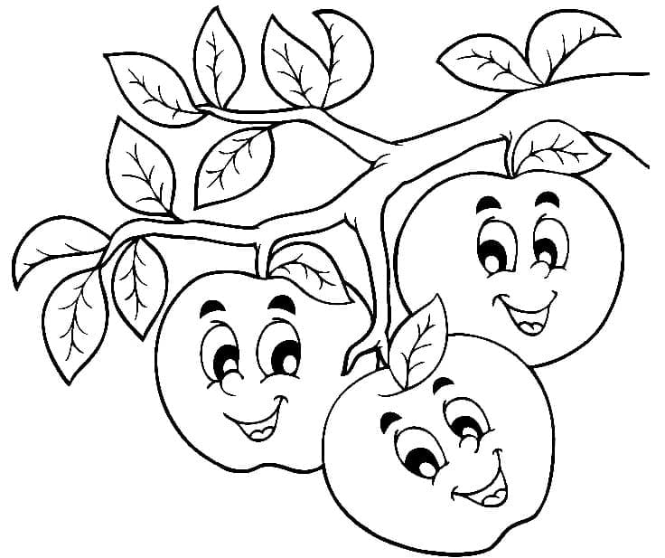 Desenho gratuito Maçãs #209377 da colecao Comida e Nutrição para imprimir