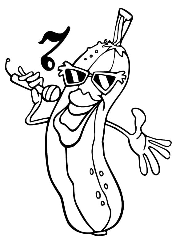 Desenho gratuito Pepino #207530 da colecao Comida e Nutrição para imprimir