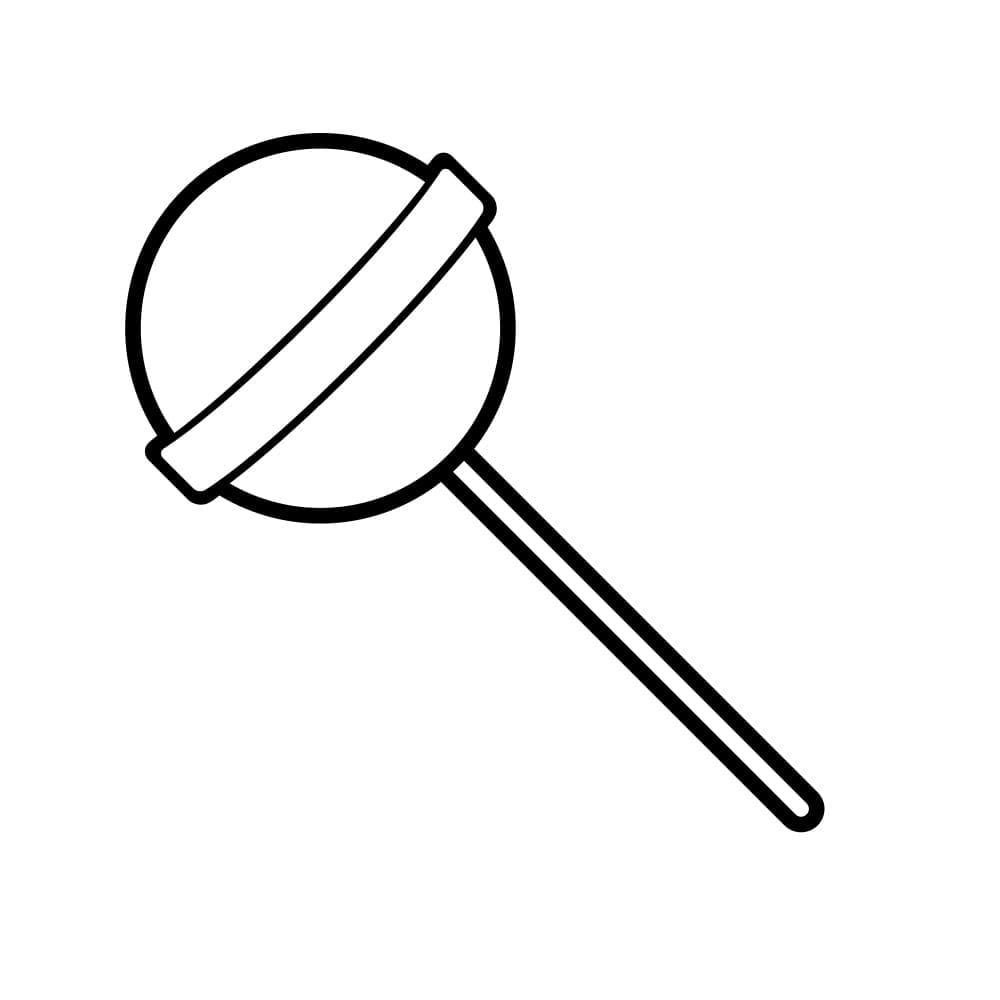 Atividade criativa: desenho de Pirulito #213772 para colorir da coleção Comida e Nutrição
