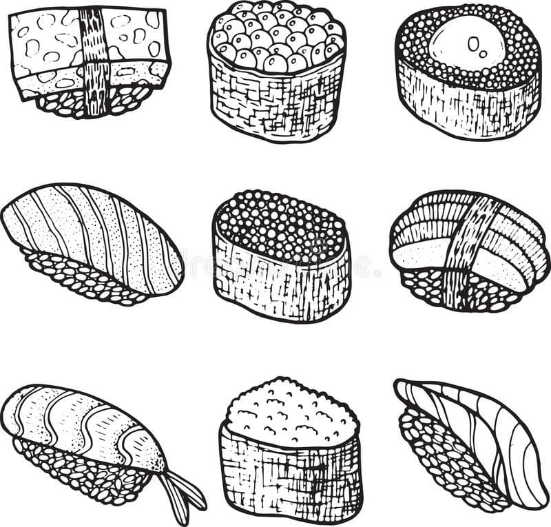 Desenho gratuito Sushi #209239 da colecao Comida e Nutrição para imprimir Desenho gratuito Sushi #209239 da colecao Comida e Nutrição para imprimir