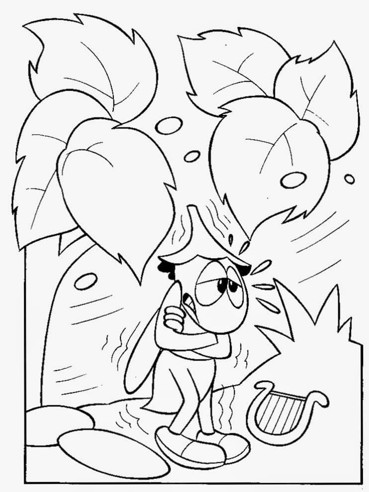 Desenho gratuito A Cigarra e a Formiga #191450 da colecao Contos de Fadas e Histórias para imprimir