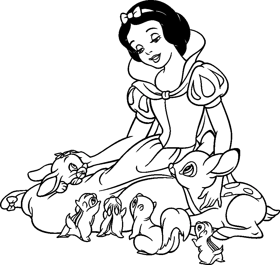 Página para colorir: Branca de Neve e os Sete Anões (Contos de Fadas e Histórias) #133844 - Páginas para Colorir Imprimíveis Gratuitamente