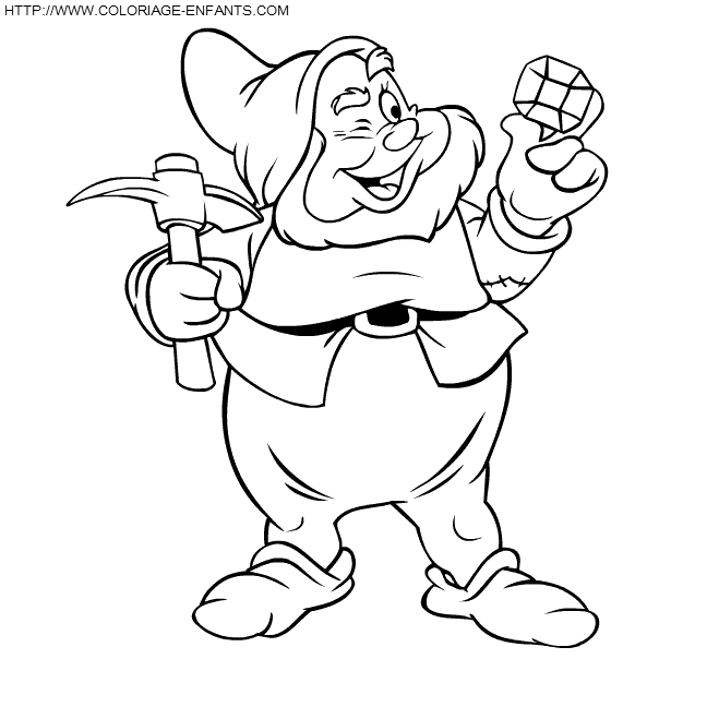 Desenho gratuito Branca de Neve e os Sete Anões #133861 da colecao Contos de Fadas e Histórias para imprimir