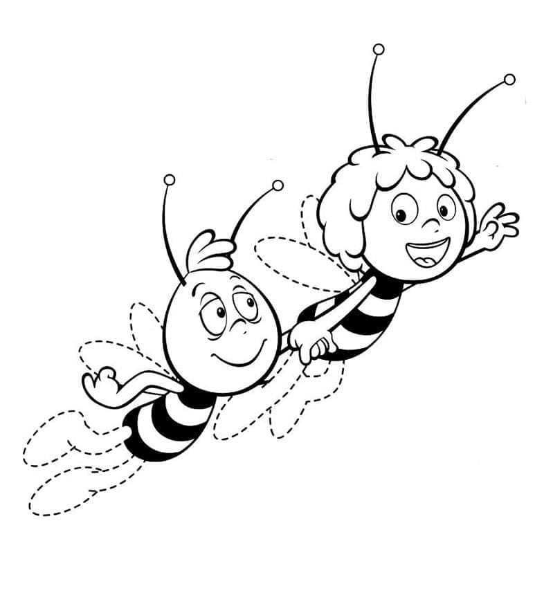 Página para colorir de A Abelha Maia #202602 pertencente à coleção Desenhos Animados e Séries Animadas