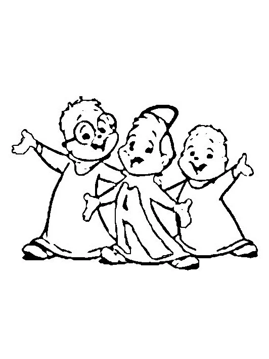 Atividade criativa: desenho de Alvin e the Chipmunks #128446 para colorir da coleção Desenhos Animados e Séries Animadas