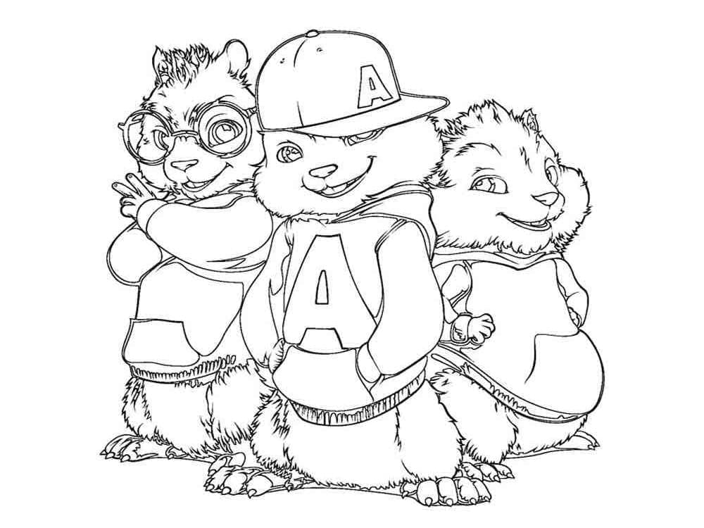 Desenho gratuito Alvin e the Chipmunks #203429 da colecao Desenhos Animados e Séries Animadas para imprimir