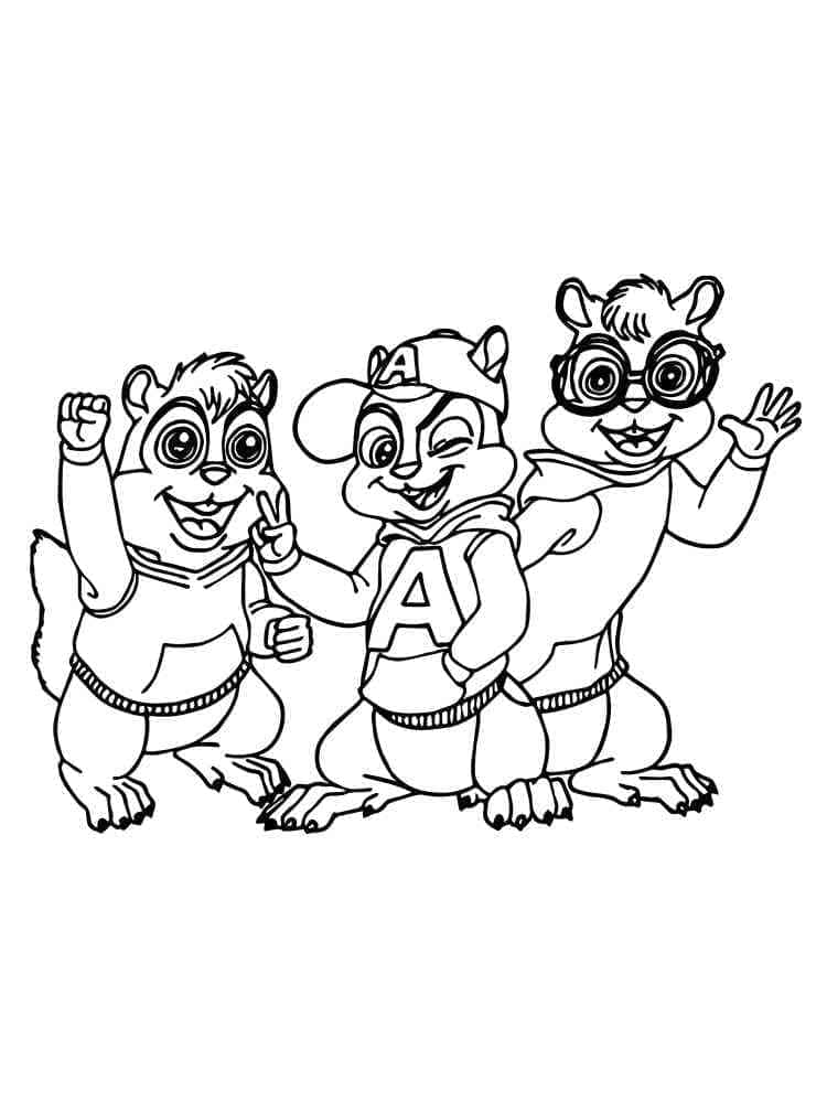 Desenho gratuito Alvin e the Chipmunks #203437 da colecao Desenhos Animados e Séries Animadas para imprimir
