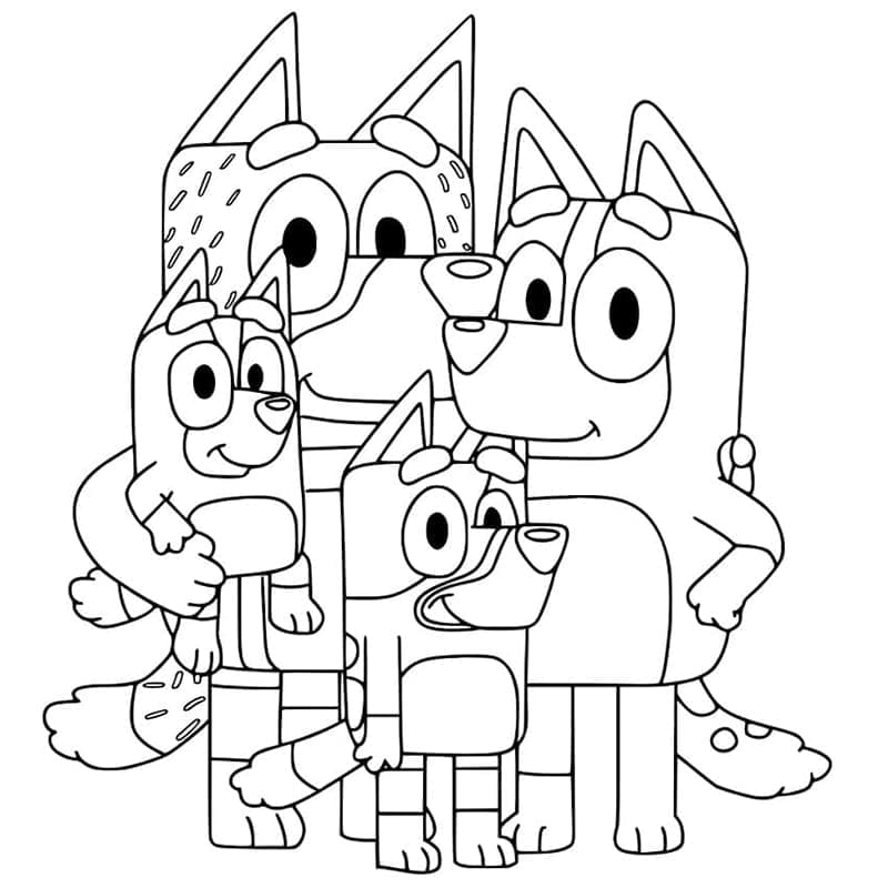 Imagem para colorir de Bluey #179285 da nossa coleção Desenhos Animados e Séries Animadas, fácil de imprimir