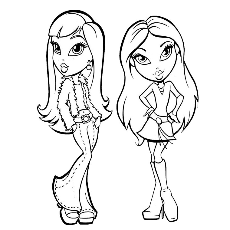 Página para colorir: Bratz (Desenhos Animados e Séries Animadas) #32396 - Páginas para Colorir Imprimíveis Gratuitamente