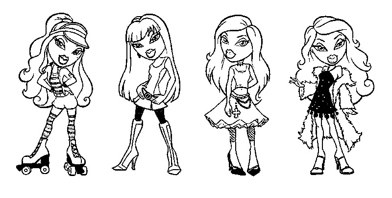 Página para colorir: Bratz (Desenhos Animados e Séries Animadas) #32530 - Páginas para Colorir Imprimíveis Gratuitamente
