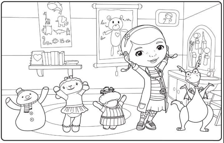 Linda página de Doc McStuffins #187220 para colorir, da coleção Desenhos Animados e Séries Animadas, baixe grátis
