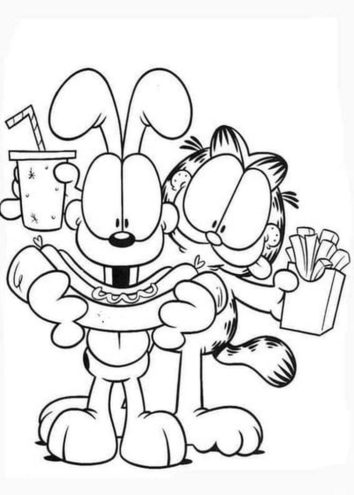 Desenho gratuito Garfield #196215 da colecao Desenhos Animados e Séries Animadas para imprimir