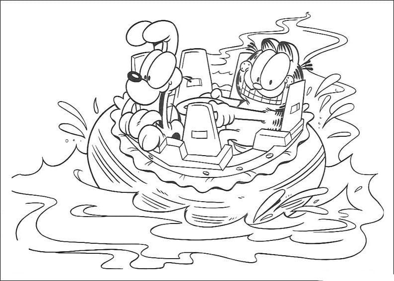 Página para colorir de Garfield #196236 pertencente à coleção Desenhos Animados e Séries Animadas