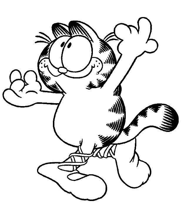 Atividade criativa: desenho de Garfield #26127 para colorir da coleção Desenhos Animados e Séries Animadas