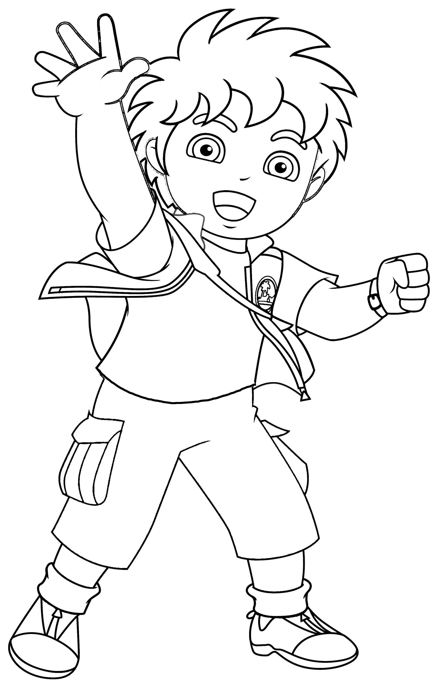 Imagem para colorir de Go Diego! #48504 da nossa coleção Desenhos Animados e Séries Animadas, fácil de imprimir