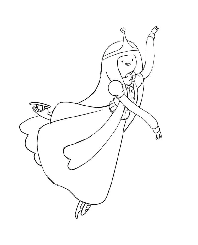 Desenho de Princesa Jujuba dançando com graça para colorir