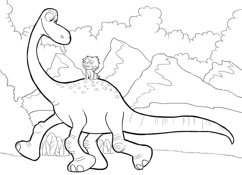 Linda página de Le Voyage d’Arlo #205732 para colorir, da coleção Desenhos Animados e Séries Animadas, baixe grátis