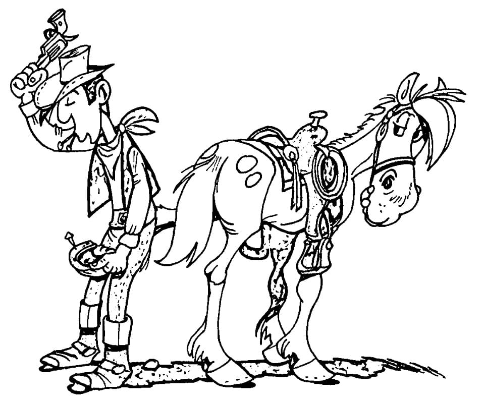 Desenho gratuito Lucky Luke #202713 da colecao Desenhos Animados e Séries Animadas para imprimir