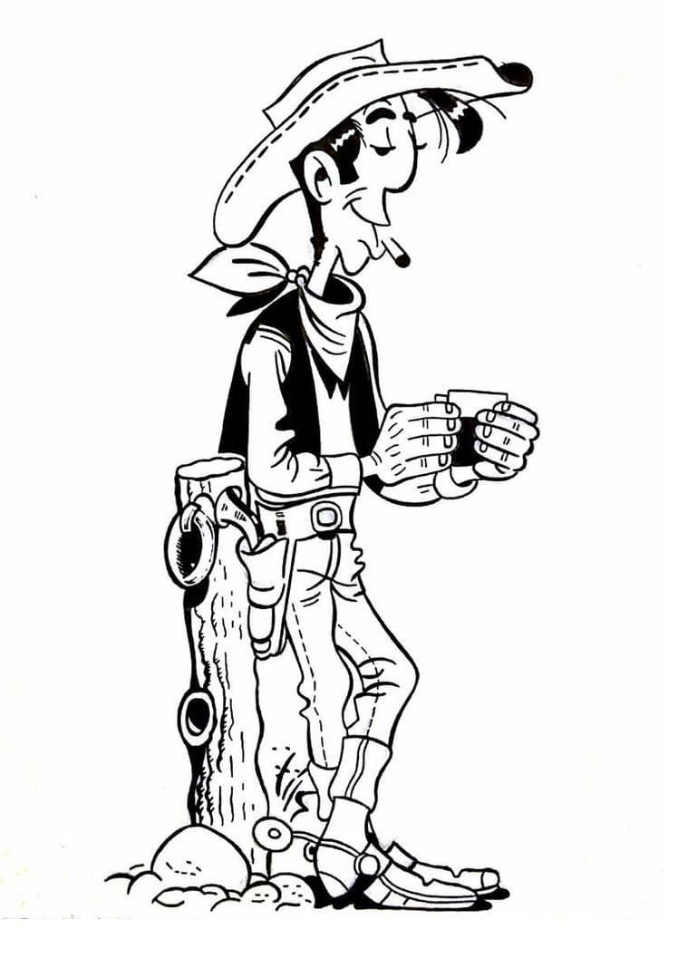 Desenho gratuito Lucky Luke #202723 da colecao Desenhos Animados e Séries Animadas para imprimir