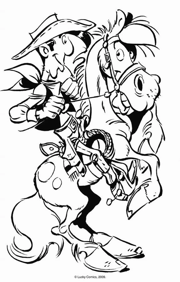 Desenho gratuito Lucky Luke #25514 da colecao Desenhos Animados e Séries Animadas para imprimir