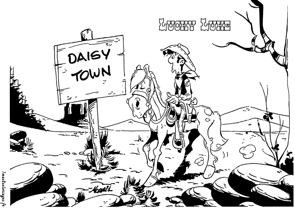 Desenho gratuito Lucky Luke #25583 da colecao Desenhos Animados e Séries Animadas para imprimir
